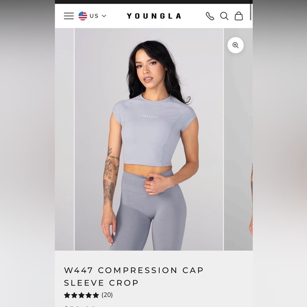 YoungLA Women's Light Gray Crop Top